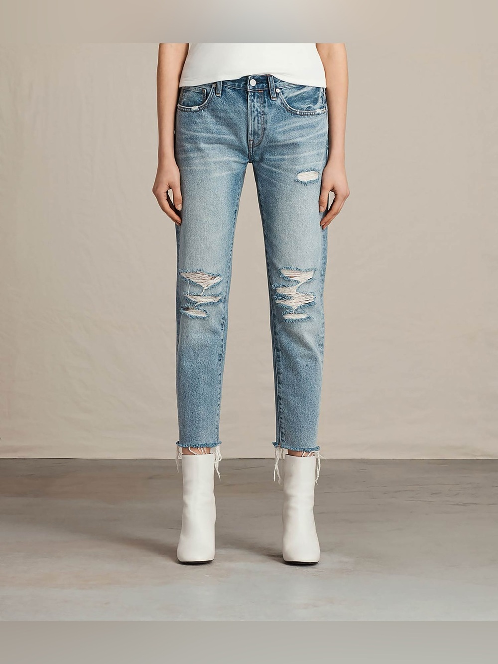 Allsaints Muse Slim Distroyes Jeans low rise size 27